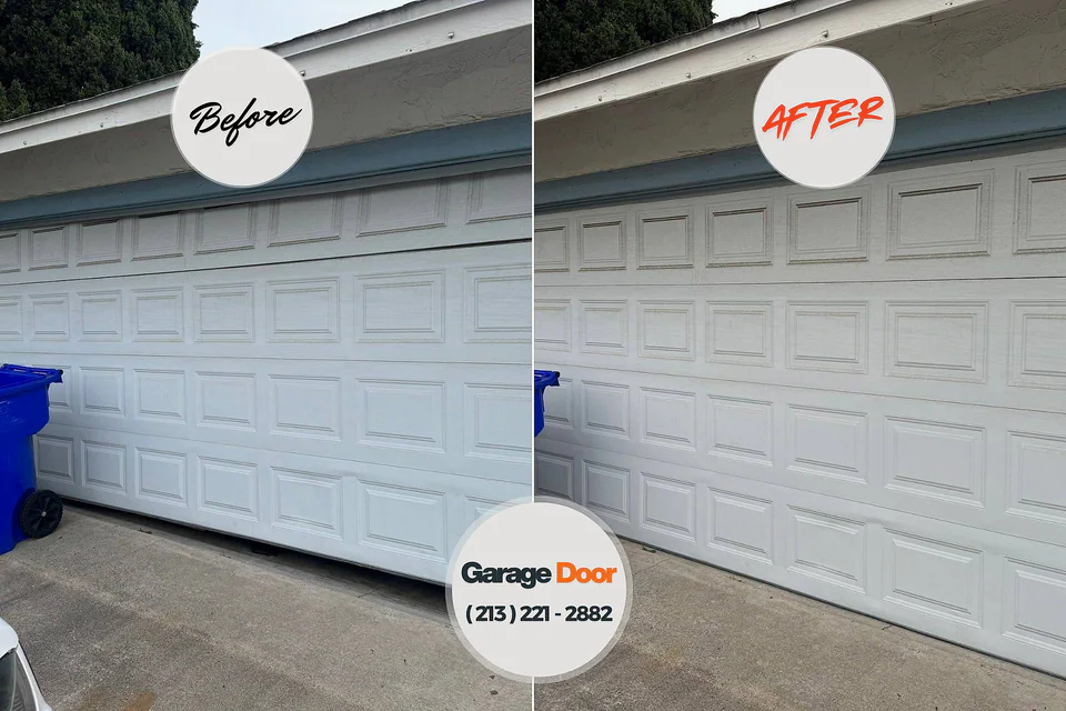 Before and after: garage door repair Dollar Bay, MI